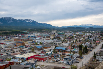 Fototapeta na wymiar Whitehorse in the Yukon Territory, northern Canada. The Klondike, gold rush town. 