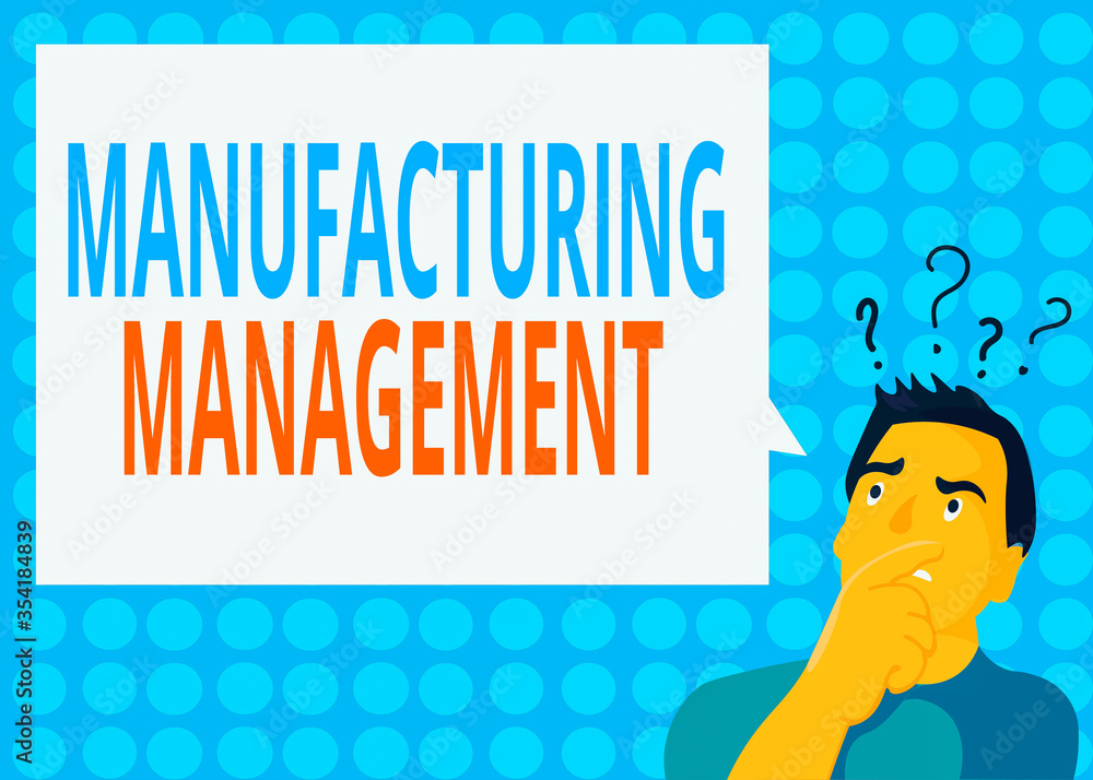 Poster handwriting text writing manufacturing management. conceptual photo methods used to define how produ