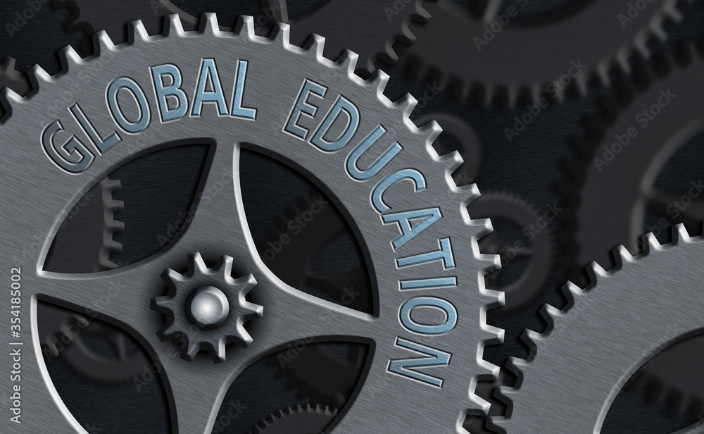 Poster conceptual hand writing showing global education. concept meaning interdisciplinary approach to lear