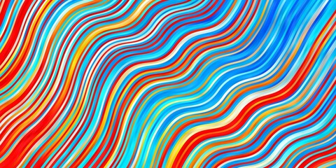 Light Blue, Yellow vector pattern with curved lines. Bright sample with colorful bent lines, shapes. Pattern for ads, commercials.
