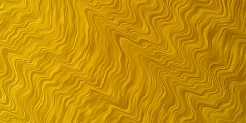Dark Yellow vector pattern with curves. Bright illustration with gradient circular arcs. Design for your business promotion.