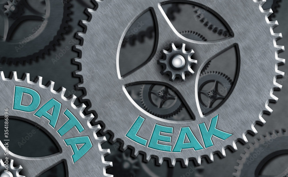 Poster word writing text data leak. business photo showcasing released illegal transmission of data from a 
