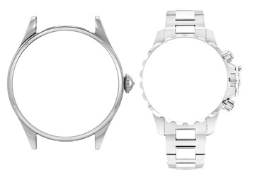 watch case on a white background. watch element.