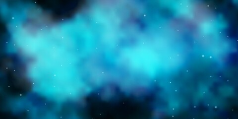 Light BLUE vector layout with bright stars. Modern geometric abstract illustration with stars. Best design for your ad, poster, banner.