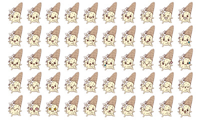 Vanilla Ice Cream Emojis