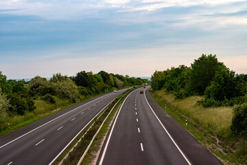 Naklejka premium M7 highway in Hungary, Europe near Siofok