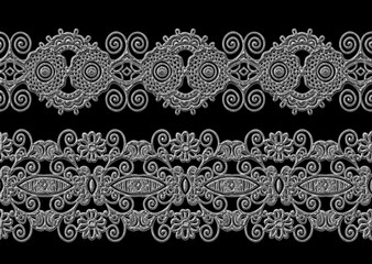 Obraz na płótnie Canvas ethnic geometric 3d embroidery pattern