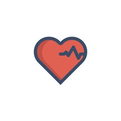 heartbeat icon vector illustration for website and graphic design