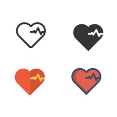 heartbeat icon vector illustration for website and graphic design