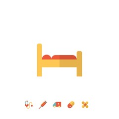 hospital bed icon vector illustration for website and graphic design