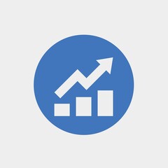 business profit graph icon vector illustration for website and graphic design
