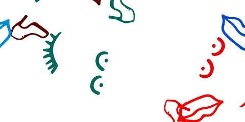 Obraz premium Light Blue, Red vector texture with women's rights symbols.