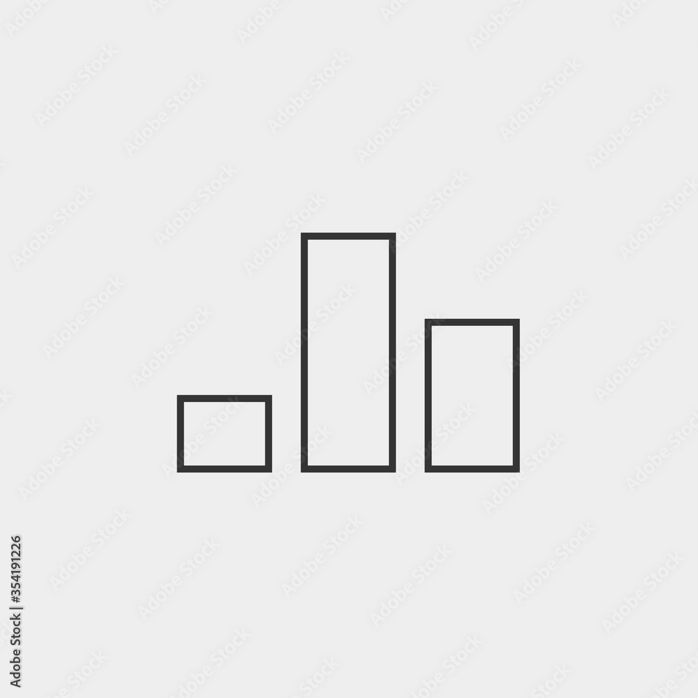 Poster graph icon vector illustration for website and graphic design