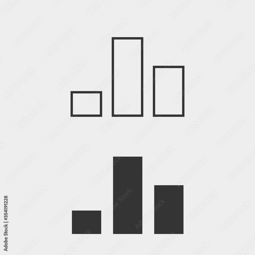 Poster graph icon vector illustration for website and graphic design