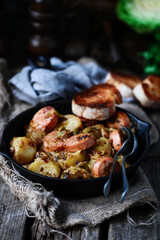 German Skillet with Mustard Cream Sauce.