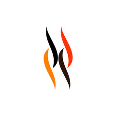 vector illustration of an abstract fire