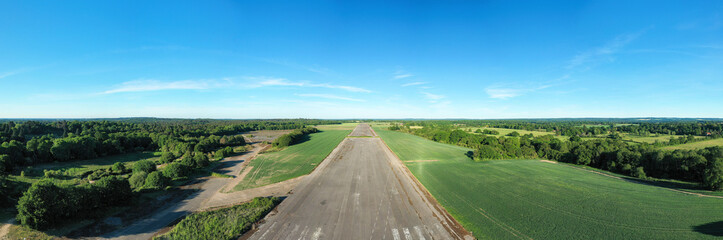 agriculture wide open country side field from above