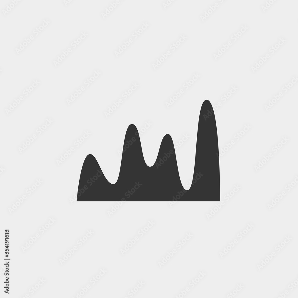 Poster graph icon vector illustration for website and graphic design