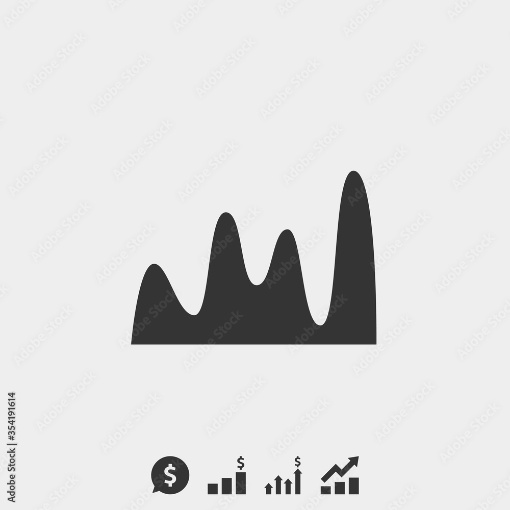 Poster graph icon vector illustration for website and graphic design