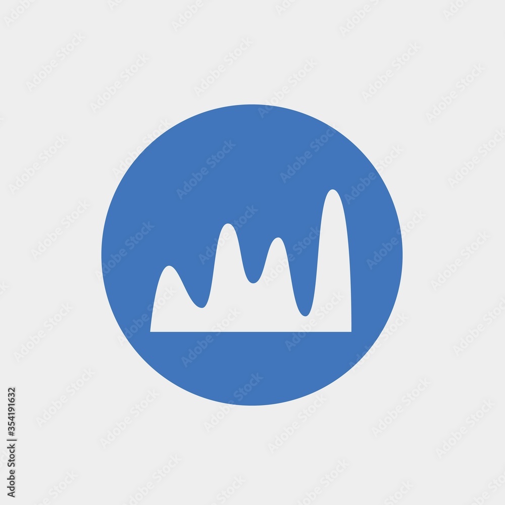 Poster graph icon vector illustration for website and graphic design