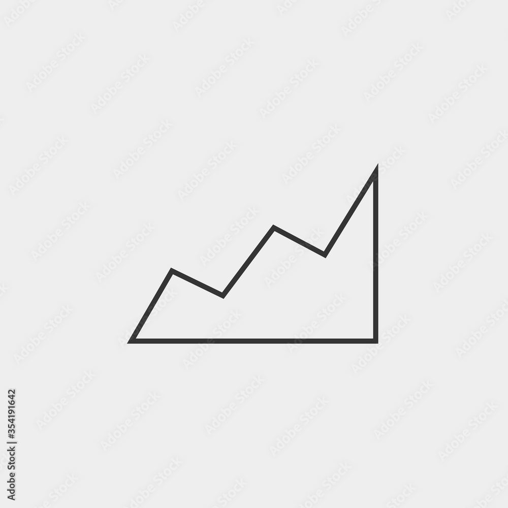 Poster graph icon vector illustration for website and graphic design