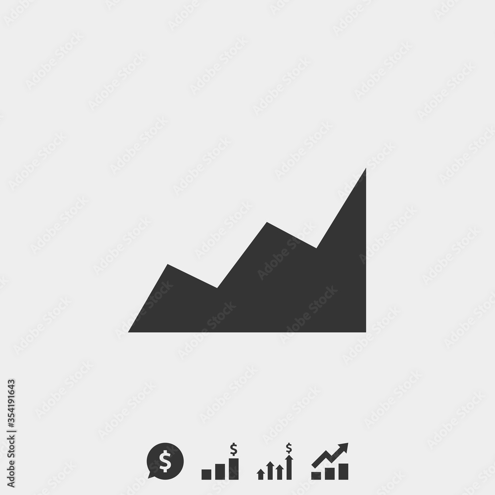 Poster graph icon vector illustration for website and graphic design