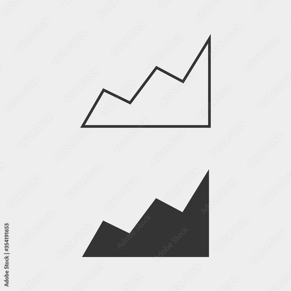 Poster graph icon vector illustration for website and graphic design