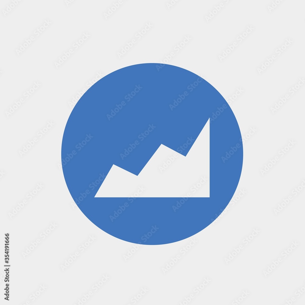 Poster graph icon vector illustration for website and graphic design