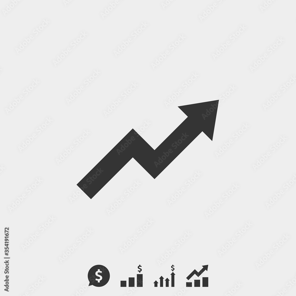 Poster graph icon vector illustration for website and graphic design