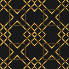 Fototapeta premium Golden Luxurious Seamless Pattern