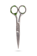 old scissors isolated on a white background