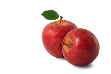 Red apples isolated on a white background