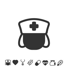 nurse icon vector illustration for website and graphic design
