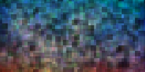 Light Blue, Red vector pattern in square style.