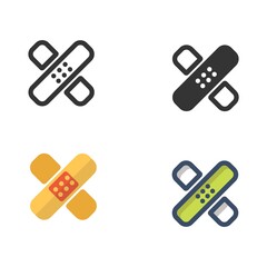band aid plaster icon vector illustration for website and graphic design