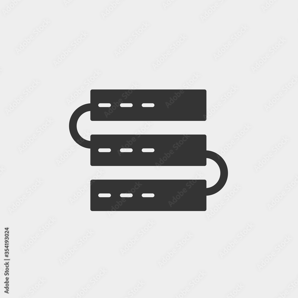 Aufkleber computer server icon vector illustration for website and graphic design