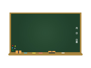 黒板のイラスト 木製 © SENRYU