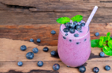 Blueberry smoothie purple colorful fruit juice milkshake blend beverage healthy high protein the...
