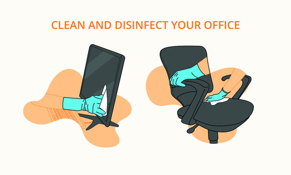 Clean And Disinfect Your Office Computer Clean Your Chair Before And After Using It