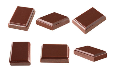 chocolate bar set isolated white background collection .Clipping path.