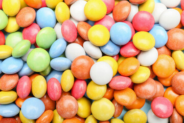Fototapeta na wymiar Sweet candies as background, closeup
