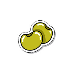 soybean doodle icon, vector illustration