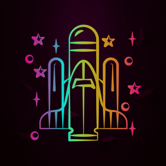 Spaceship nolan icon Simple thin line, outline vector of space icons for ui and ux, website or mobile application
