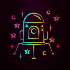 Spaceship nolan icon Simple thin line, outline vector of space icons for ui and ux, website or mobile application
