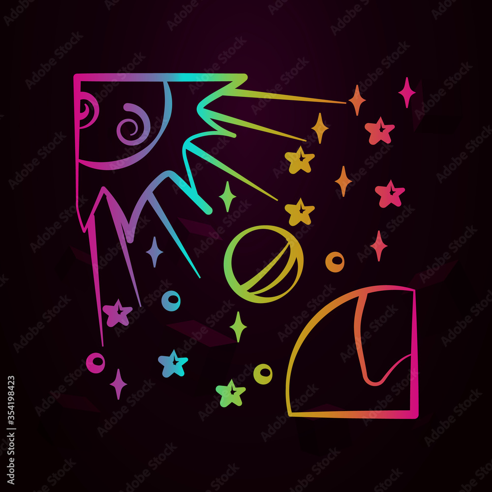 Aufkleber eclipse nolan icon simple thin line, outline vector of space icons for ui and ux, website or mobile 