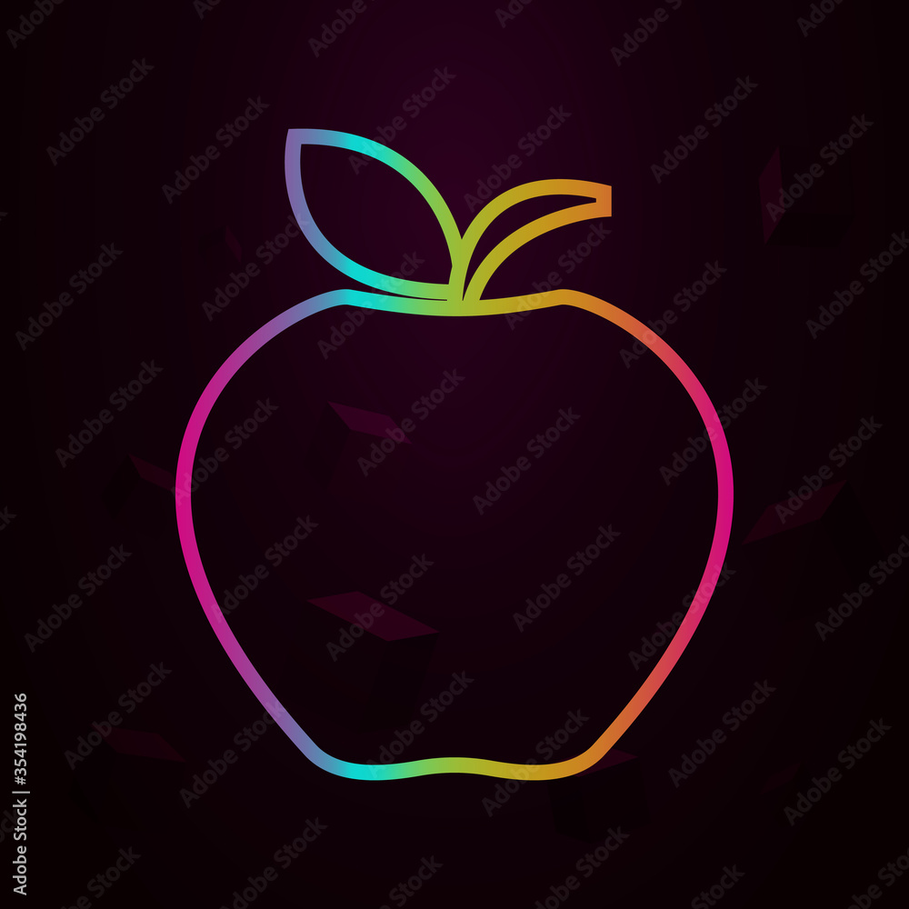 Aufkleber apple outline nolan icon simple thin line, outline vector of fruit icons for ui and ux, website or m