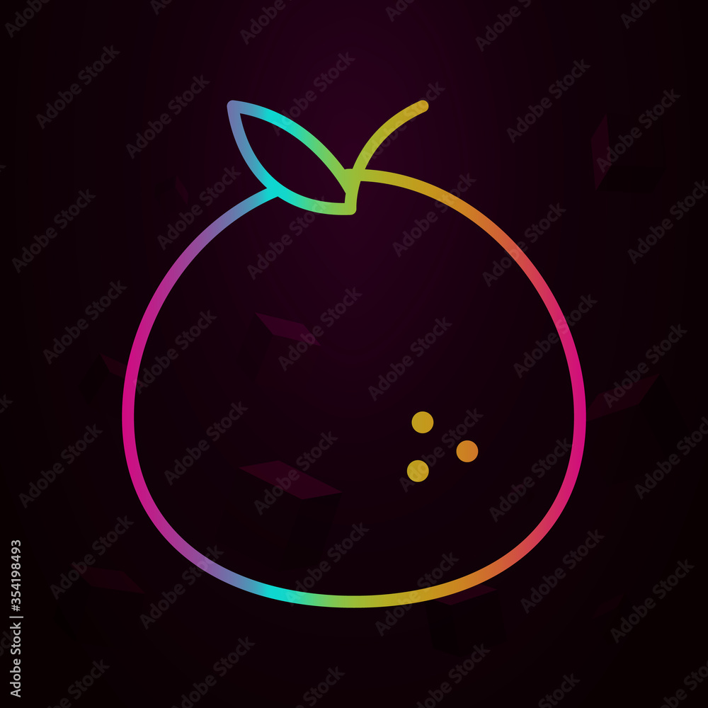 Poster mandarin outline nolan icon simple thin line, outline vector of fruit icons for ui and ux, website o