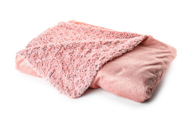 Soft warm plaid on white background