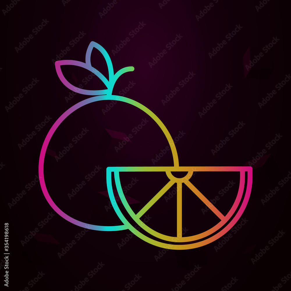 Aufkleber orange outline nolan icon simple thin line, outline vector of fruit icons for ui and ux, website or 