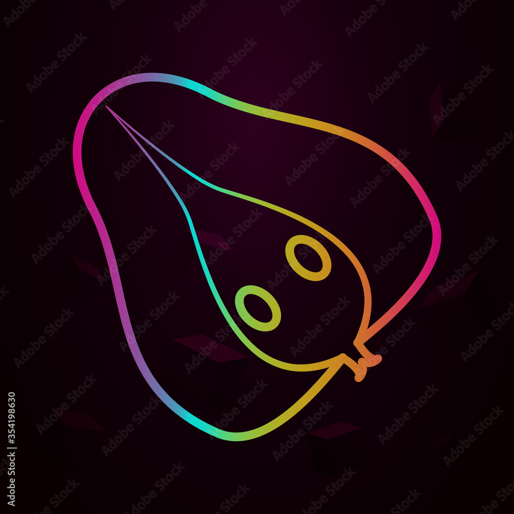 Poster papaya outline nolan icon simple thin line, outline vector of fruit icons for ui and ux, website or 